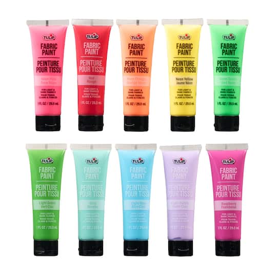 Tulip® Vibrant 10 Color Brush-On Fabric Paint Set